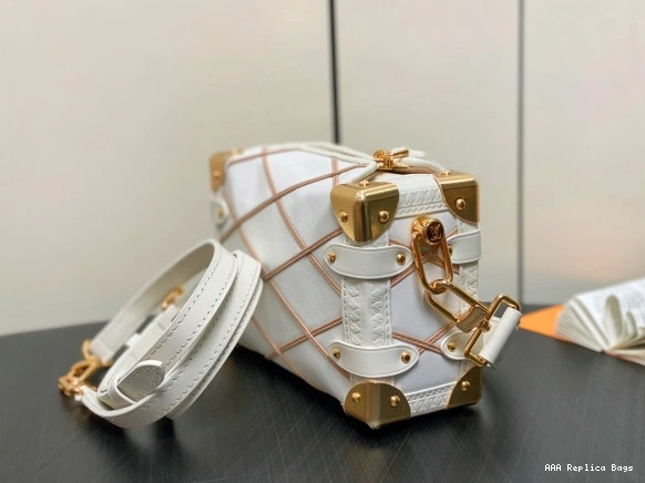Aaa replica bags Side LOUIS VUITTON PM-18*12.5*8CM Trunk 0811